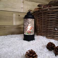 SnowTime 29cm Vintage Black Santa Claus Up Lantern