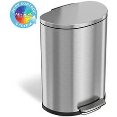 itouchless SoftStep 13.2 Gal. Semi-Round Steel Step Trash Can