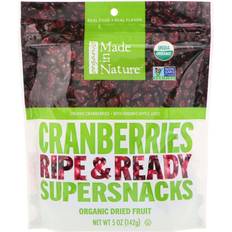 Nature, Organic Dried Cranberries, Ripe & Ready Supersnacks, 5 oz 142