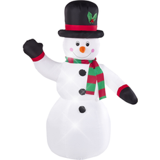 White Inflatable Decorations Beliani Christmas Inflatable LED Snowman 200 cm White RUKA