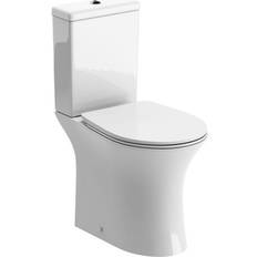 Signature Close Coupled Rimless Toilet with Push Button Cistern Soft Close Seat