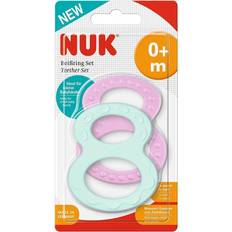 Nuk Multi-Surface Teether Set 0 Months Pack of 2 Multicoloured