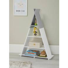 Green Shelfs Tipi Style White/Grey Children's Floor Shelving Storage Unit