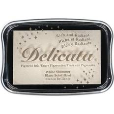 Imagine Delicata Pigment Ink Pad-White Shimmer