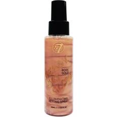 W7 Ready Set Glow Makeup Setting Spray Shimmer Finish Long-Lasting, Ultra-Fine Formula (Rose Gold)