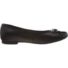 Ballerinas Children's Shoes Clarks Girl's Scala Bloom School Shoes - Black Leather