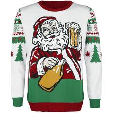 Ugly Christmas Sweater Beer Santa Christmas Jumper - Multicolour