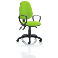 Dynamic Eclipse III Lever Task Operator Chair Bespoke With Loop Arms In Lime