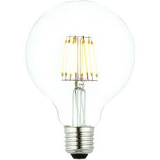 E27 Edison Dimmable LED Filament Light Bulb 6W Warm White Glass 95mm Globe Lamp