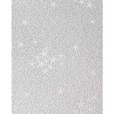 EDEM 533-30 luminous stars kids ceiling wall vinyl wallpaper white light grey