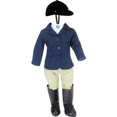 Teamson Kids Sophia's 18" Doll Navy Jacket Riding Outfit, Black Tall Classic