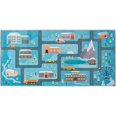 Beliani Kids Rug Carpet City Town Theme Toy Car Mat Playroom Kigi