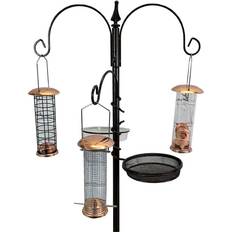 Selections Bird Feeding with Copper Style Feeders, Mealworm Tray Dish