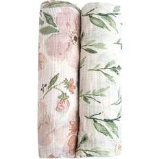 Crane Baby Soft Muslin Swaddle Blankets, Soft Swaddle Wraps for Boys and girls, Floral, 2 count, 47 x 47 (Bc-100SWS) Parker Print