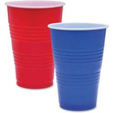 Red Plastic Cups Genuine Joe GJO11251 Party Cups, 16oz. 50PK, Red