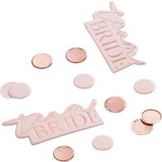 Ginger Ray Rose Gold Foiled Team Bride Table Confetti, Blush Hen Party Table Confetti, Bridal Shower Confetti, Bachelorette Party Decorations