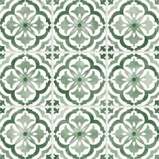 NextWall Daisy Bennett Sorento Tile Jungle Green Peel & Stick Wallpaper