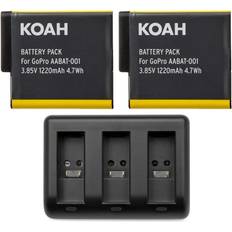 Koah Pro Battery (2-Pack) and Triple USB Charger for GoPro HERO Camerasle