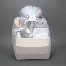 Lambs & Ivy gray 5-Piece Baby gift Basket for Baby ShowerNewborn Welcome Home