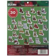 Crafts & Sewing Bucilla Counted Cross Stitch Kit 2.5X3 30/Pkg More Tiny Stocking Ornaments (14 Count)