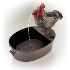 Alpine Corporation 20" Rooster on a Tin