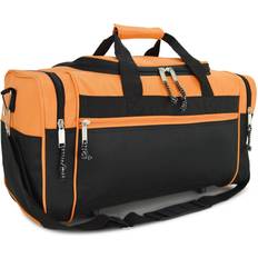 Orange Duffle Bags & Sport Bags 21 Blank Sports Duffle Bag Gym Bag Travel Duffel with Adjustable Strap in Orange