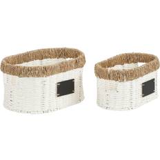 Household Essentials Paper Rope and Sea Grass Oval 2 Basket