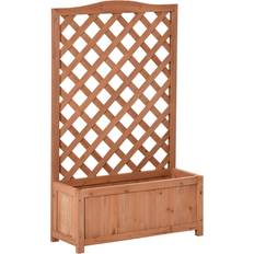 OutSunny 28" 46" Raised Garden Bed Planter Box Trellis