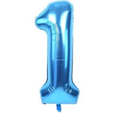 Birthdays Number Balloons 40 Inch Blue Large Numbers Balloon 0-9(Zero-Nine) Birthday Party Decorations,Foil Mylar Big Number One Balloon Digital 1 for Birthday Party,Wedding, Bridal Shower Engagement Photo Shoot, Anniversary