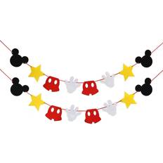 Mickey Mouse Themed Felt Garland Birthday Party Banner Decoration Supplies