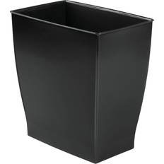 iDESIGN Mono Black Plastic Wastebasket