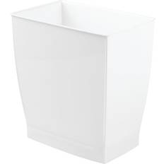 iDESIGN Mono White Plastic Wastebasket