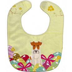 Caroline's Treasures Carolines Treasures BB6101BIB Easter Eggs Wire Fox Terrier Baby Bib