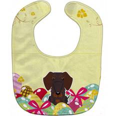 Caroline's Treasures Caroline's Treasures BB6129BIB Easter Eggs Wire Haired Dachshund Chocolate Baby Bib 10 x 13" multicolor