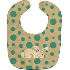 Caroline's Treasures Caroline's Treasures BB7083BIB Rabbit on Polkadots Baby Bib 10 x 13" multicolor