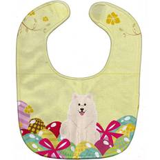 Caroline's Treasures Carolines Treasures BB6030BIB Easter Eggs Samoyed Baby Bib