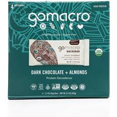 GoMacro Dark Chocolate + Almonds Organic Vegan Protein Bars 4 ct