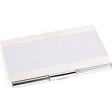 Bey-Berk Nickel Plated Business Card Case with Satin Trim D269S