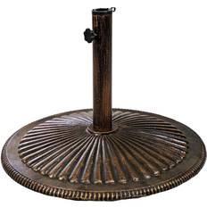 Sunnydaze Decor 22 in. Cast Iron Umbrella Base with Ridged Design, YUK-093