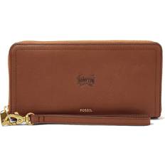 Fossil Logan RFID Zip Around Clutch - Brown