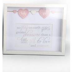 4 x 6 Baby Photo Box Frame Pink Or Blue Boy Or Girl Freestanding Christening Gift/Pink