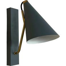 Dkd Home Decor Blue Metal Golden Table Lamp