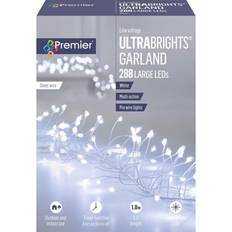 Premier 288 LED 1.8m Christmas Garland Wire String Light