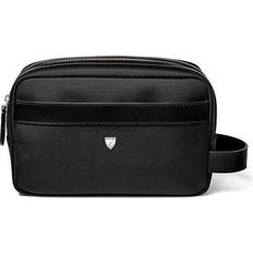 Aspinal of London Men's Wash Bag in Black Nylon