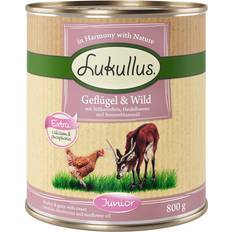 Lukullus 6x800g Junior Fjerkræ & Vildt Hundefoder