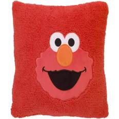 Sesame Street Elmo Red Super Soft Sherpa Toddler Pillow with Applique, RedOrangeWhiteBlack