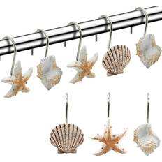 Seashell Shower Curtain Hooks,12PCS