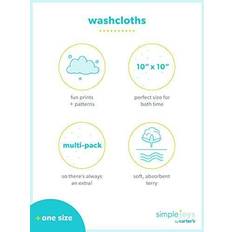 White Washcloths Simple Joys by Carter s Baby 10-Pack Washcloth Set Assorted Pack One Size
