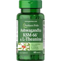 Puritan's Pride Ashwangandha KSM66 & L-Theanine, Helps Relieve occassional Stress