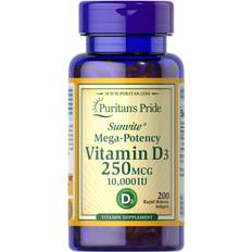 Puritan's Pride Vitamin D3 mcg 10,000 IU 250 pcs